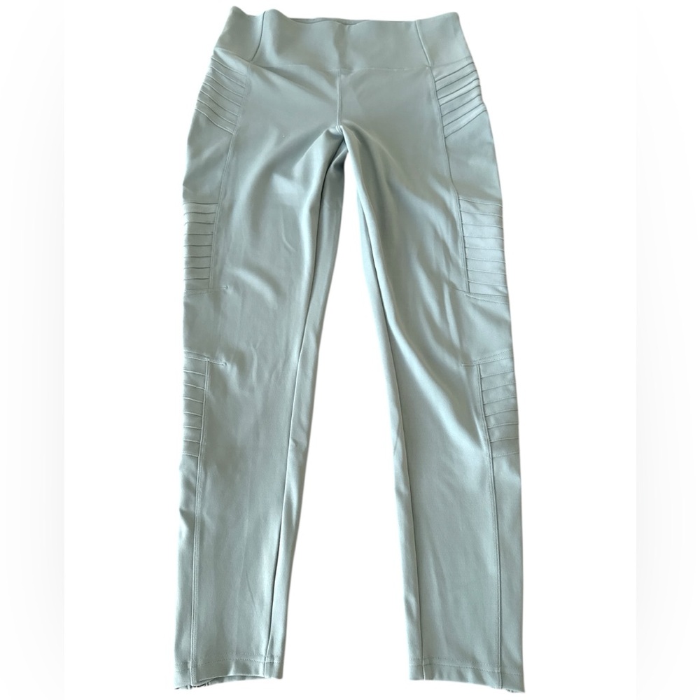 Athleta Delancey Moto Tight in Soft Gray